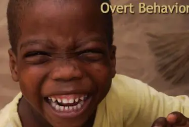 child laughing shows overt behavior